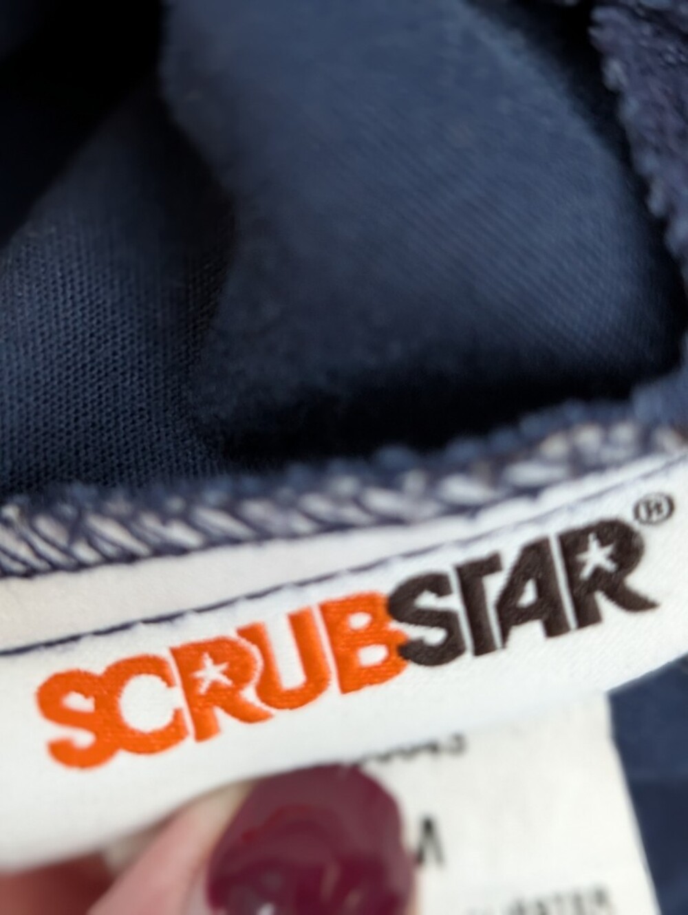 Navy Drawstring Scrub Pants - Picture 4 of 5